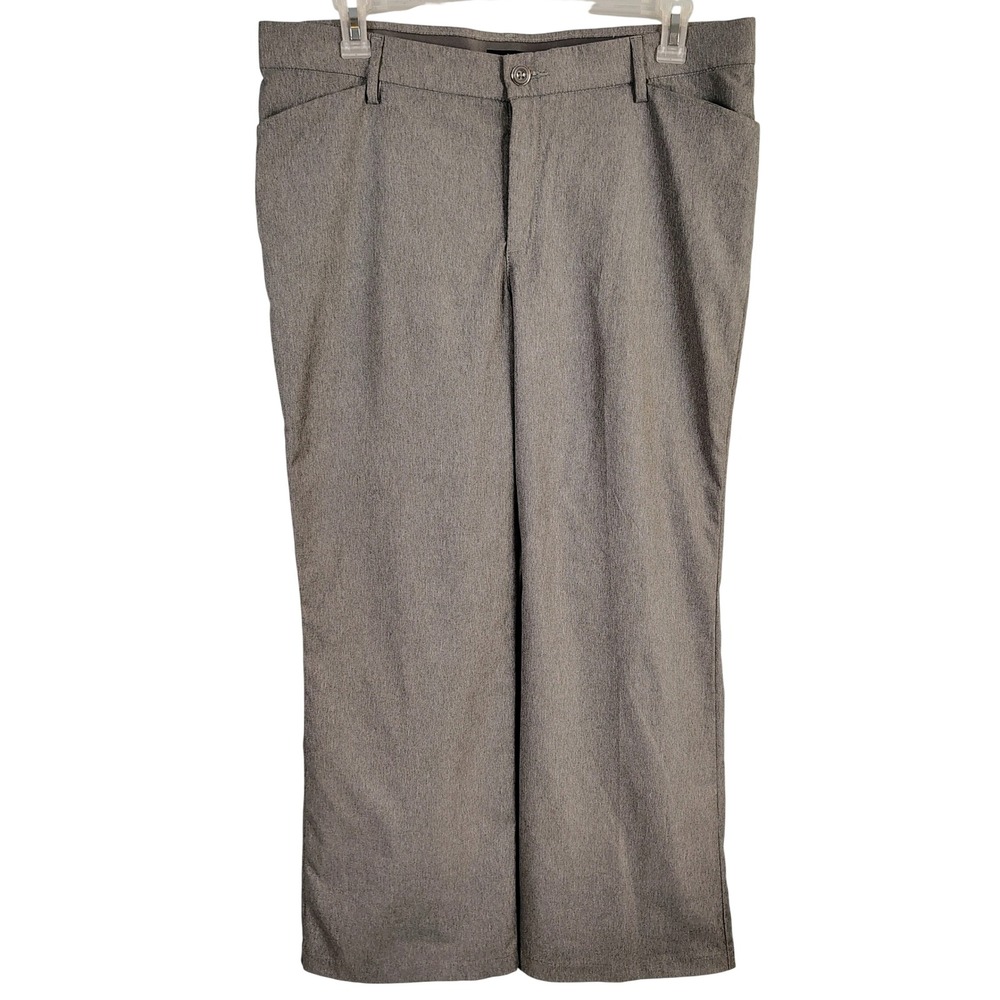 Lee Womens SZ 16 Short Flex Motion Regular Fit Trouser Grey Heathered Workwear